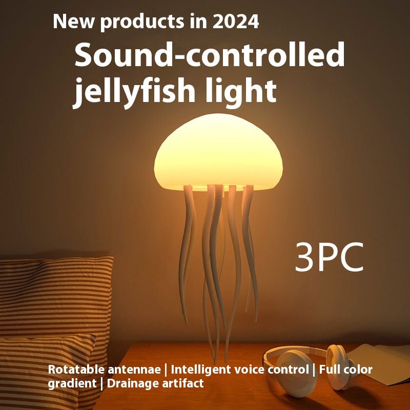 Jellyfish Mood Lamp LED Jellyfish Night Light Portable Jellyfish Lamp Jellyfish Decorations Smart Table Lamp For Bedside Desk by Jabula & Co