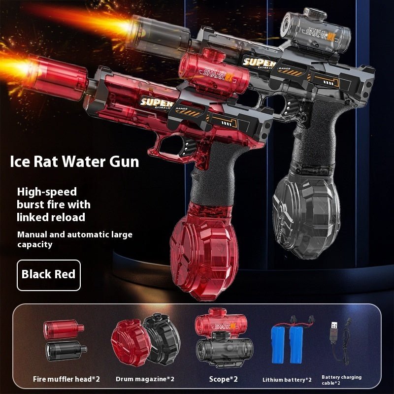 LED Lights Electric Water Guns Children Simulated Shooting Recoil Powerful Automatic Water Spray Gun Kids Summer Outdoor Toys - Jabula & Co