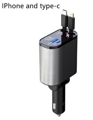 Metal Car Charger 100W Super Fast Charging Car Cigarette Lighter USB And TYPE-C Adapter - Jabula & Co