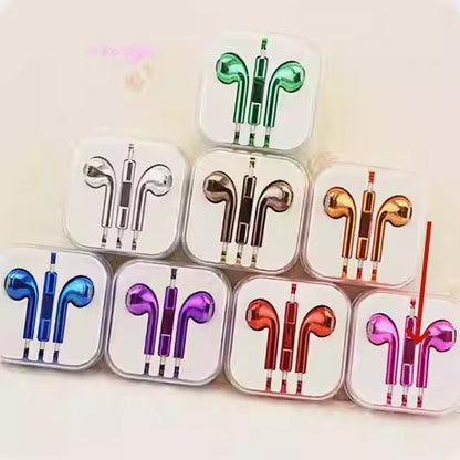 Color Plated Glossy Wired Earbuds - Jabula & Co