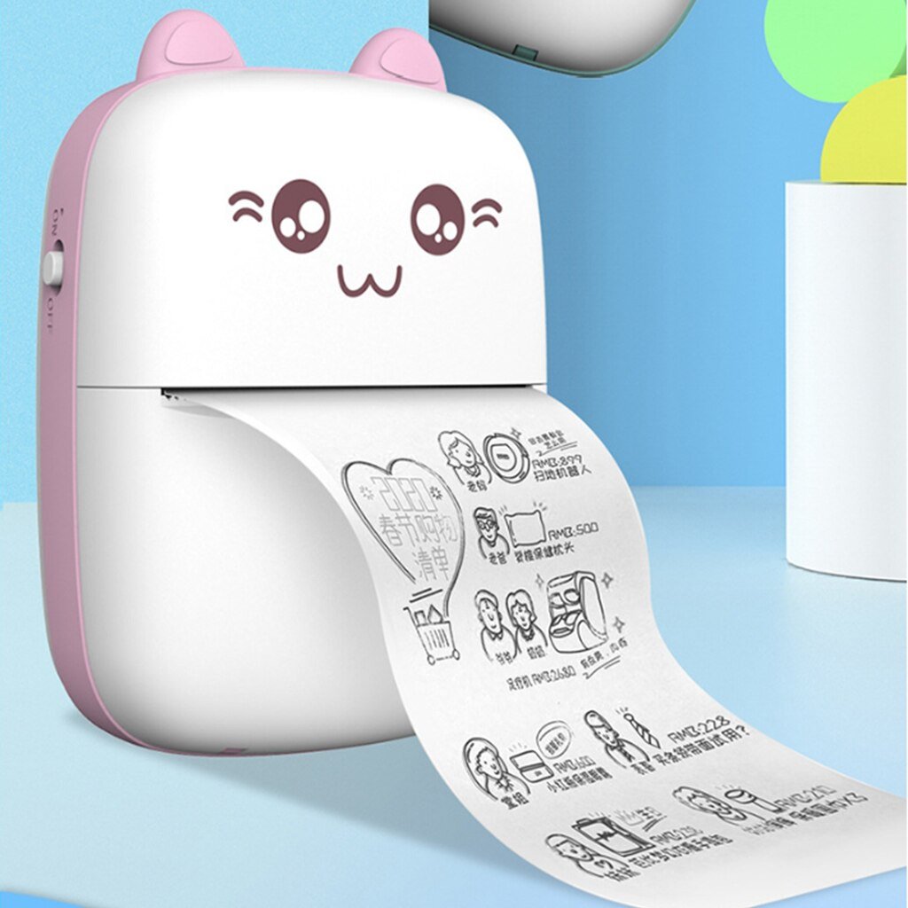 Mini Printer Portable Mini Bluetooth WiFi New Wrong Printer Mobile Phone Photo Title Note Hot Print Pocket Student Error Label Printer - Jabula & Co