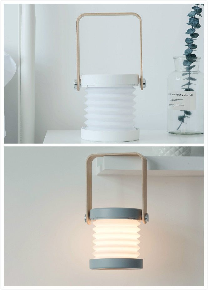 Foldable Touch Dimmable Reading LED Night Light Portable Lantern Lamp USB Rechargeable For Home Decor - Jabula & Co