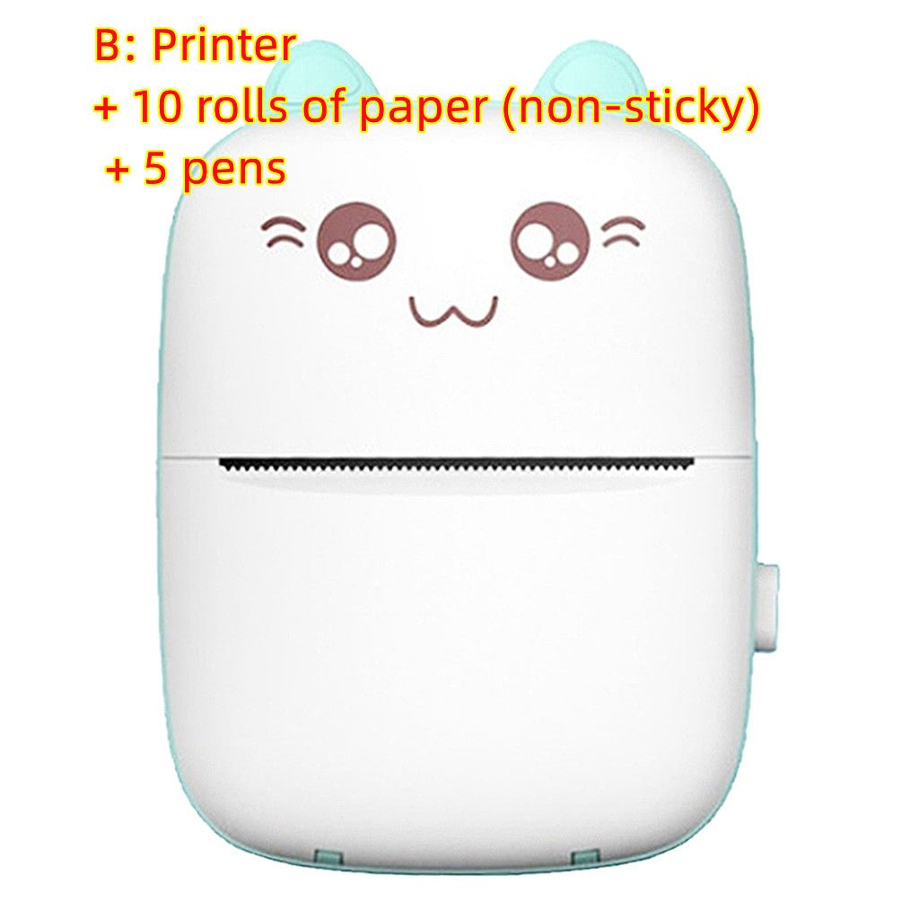 Mini Printer Portable Mini Bluetooth WiFi New Wrong Printer Mobile Phone Photo Title Note Hot Print Pocket Student Error Label Printer - Jabula & Co
