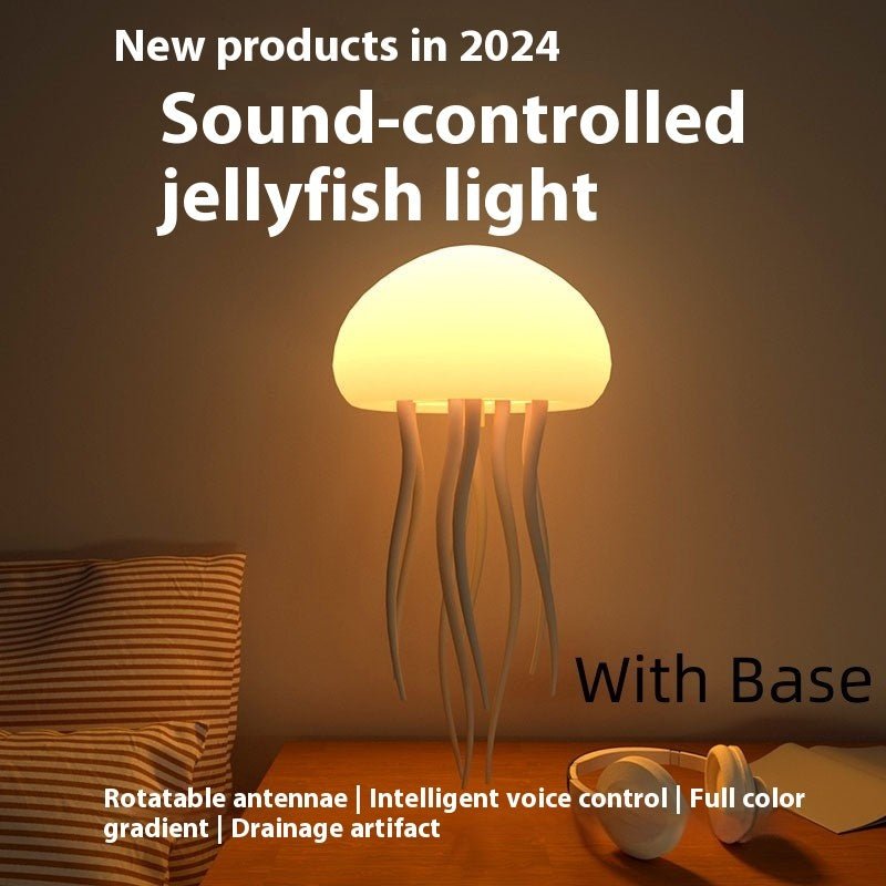 Jellyfish Mood Lamp LED Jellyfish Night Light Portable Jellyfish Lamp Jellyfish Decorations Smart Table Lamp For Bedside Desk by Jabula & Co
