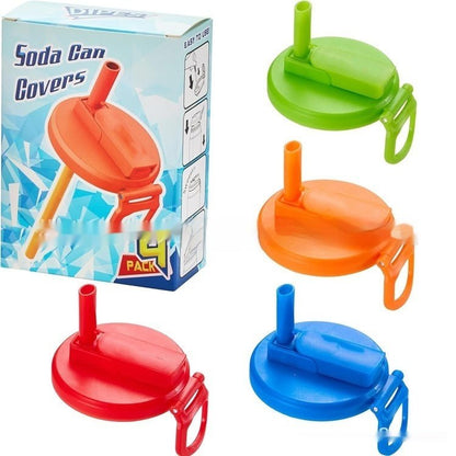 Soda Can Lid Straw Soda Can Lid Cola Cans Cup Lid Reusable Can Stopper For Soda Beer Drinks Juice Coke Beverage Cap Fits Standard Coke Can - Jabula & Co