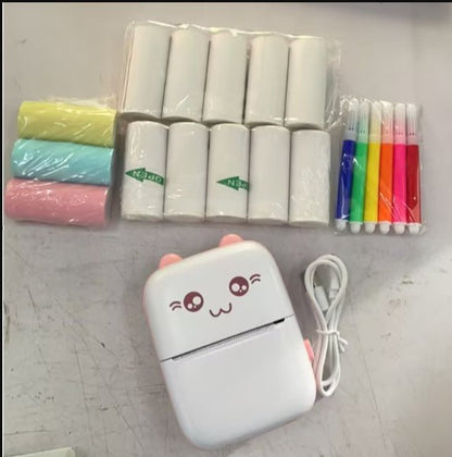Mini Printer Portable Mini Bluetooth WiFi New Wrong Printer Mobile Phone Photo Title Note Hot Print Pocket Student Error Label Printer - Jabula & Co