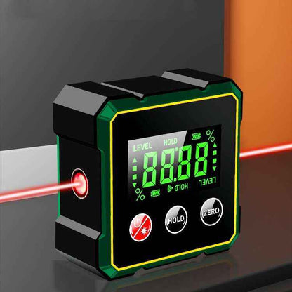 Magnetic Digital Angle Finder With Electronic Laser Gauge Protractor Inclinometer Level Magnets Level Ruler Angle Slope
