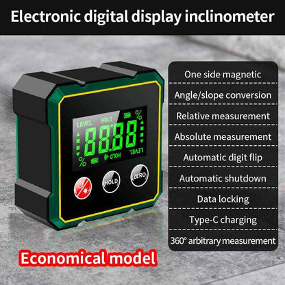 Magnetic Digital Angle Finder With Electronic Laser Gauge Protractor Inclinometer Level Magnets Level Ruler Angle Slope