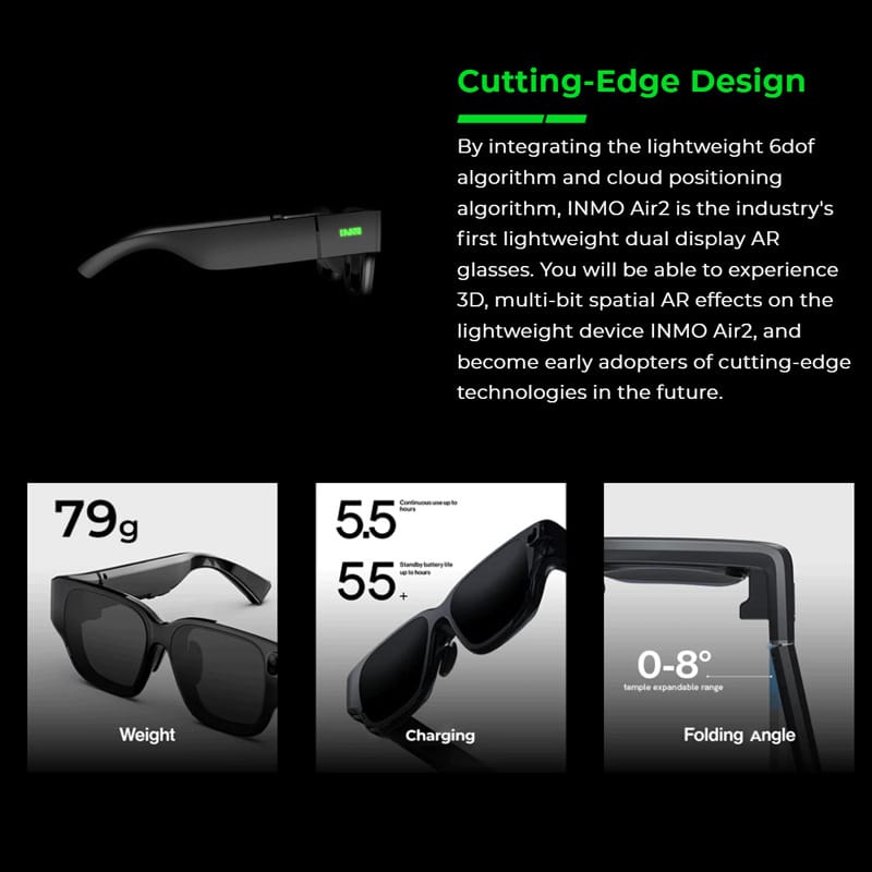 Shadow Smart AR Glasses True Wireless by Beckett