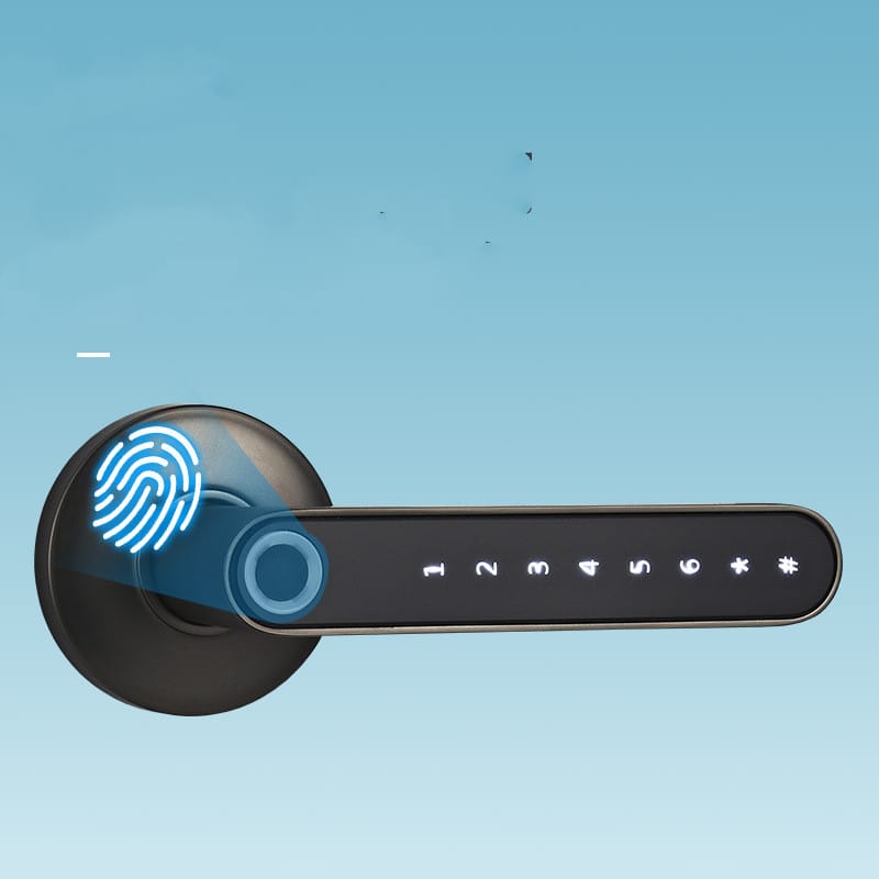 Smart Lock Fingerprint Password Electric Digital Lock Alloy Keyless Security Door Handle For Home by Jabula & Co