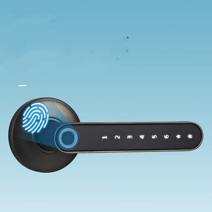 Smart Lock Fingerprint Password Electric Digital Lock Alloy Keyless Security Door Handle For Home by Jabula & Co