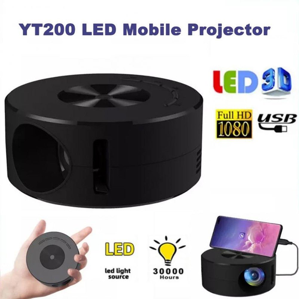 Smart Projector WiFi Portable 1080P Home Theater Video LED Mini Projector For Home Theaters Media Player by Jabula & Co