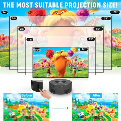 Smart Projector WiFi Portable 1080P Home Theater Video LED Mini Projector For Home Theaters Media Player by Jabula & Co