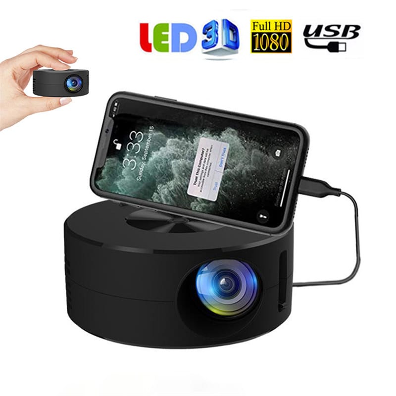 Smart Projector WiFi Portable 1080P Home Theater Video LED Mini Projector For Home Theaters Media Player by Jabula & Co