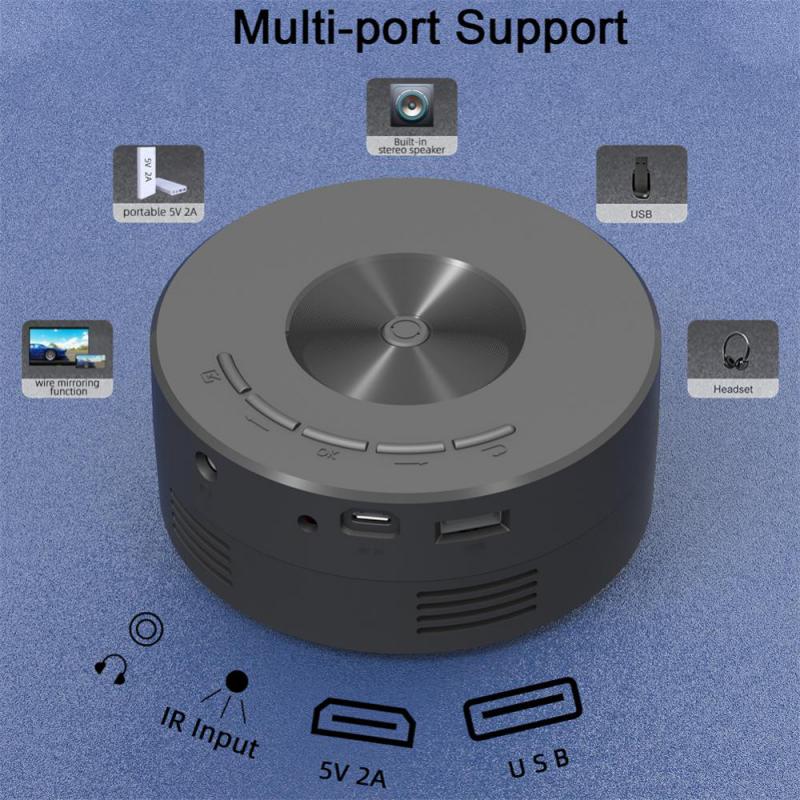 Smart Projector WiFi Portable 1080P Home Theater Video LED Mini Projector For Home Theaters Media Player by Jabula & Co
