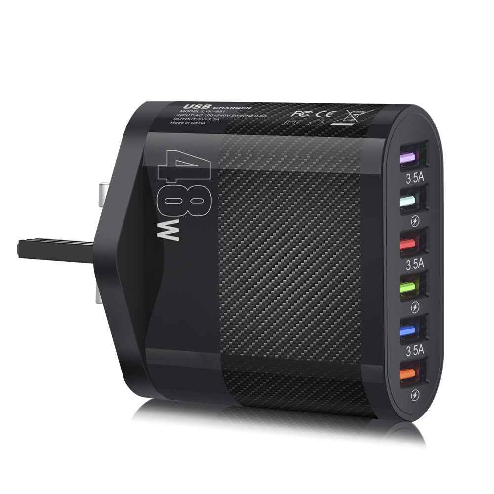 Mobile Phone Charger 6 Interface Travel Charging Plug