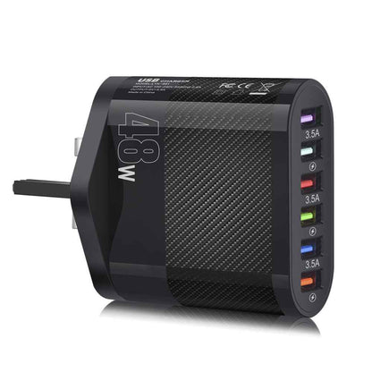 Mobile Phone Charger 6 Interface Travel Charging Plug