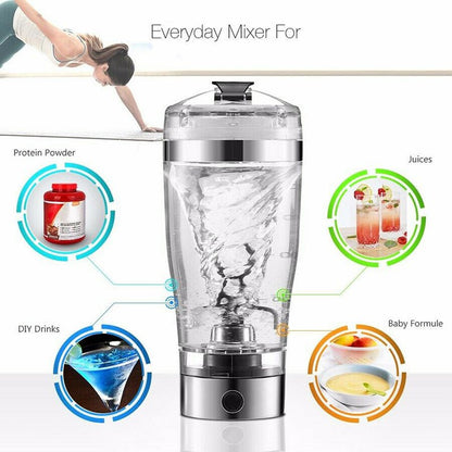 Electric Protein Shake Stirrer USB Shake Bottle Milk Coffee Blender Kettle Sports And Fitness Charging Electric Shaker Cup - Jabula & Co