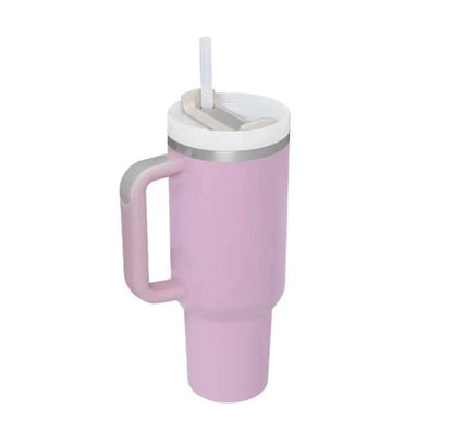 40 Oz Tumbler With Handle Straw Insulated, Stainless Steel Spill Proof Vacuum Coffee Cup Tumbler With Lid Tapered Mug Gifts For Valentine Lover Suitable For Car Gym Office Travel by Beckett