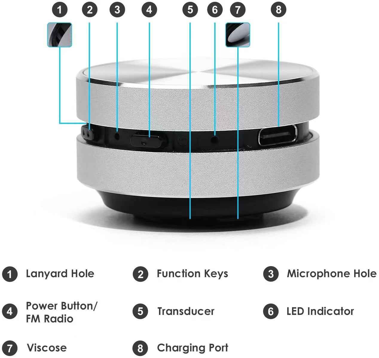 Bone Conduction Wireless Bluetooth Speaker Magnetic Portable - Jabula & Co