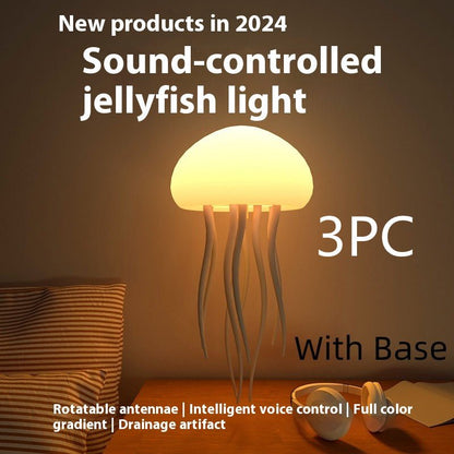 Jellyfish Mood Lamp LED Jellyfish Night Light Portable Jellyfish Lamp Jellyfish Decorations Smart Table Lamp For Bedside Desk by Jabula & Co