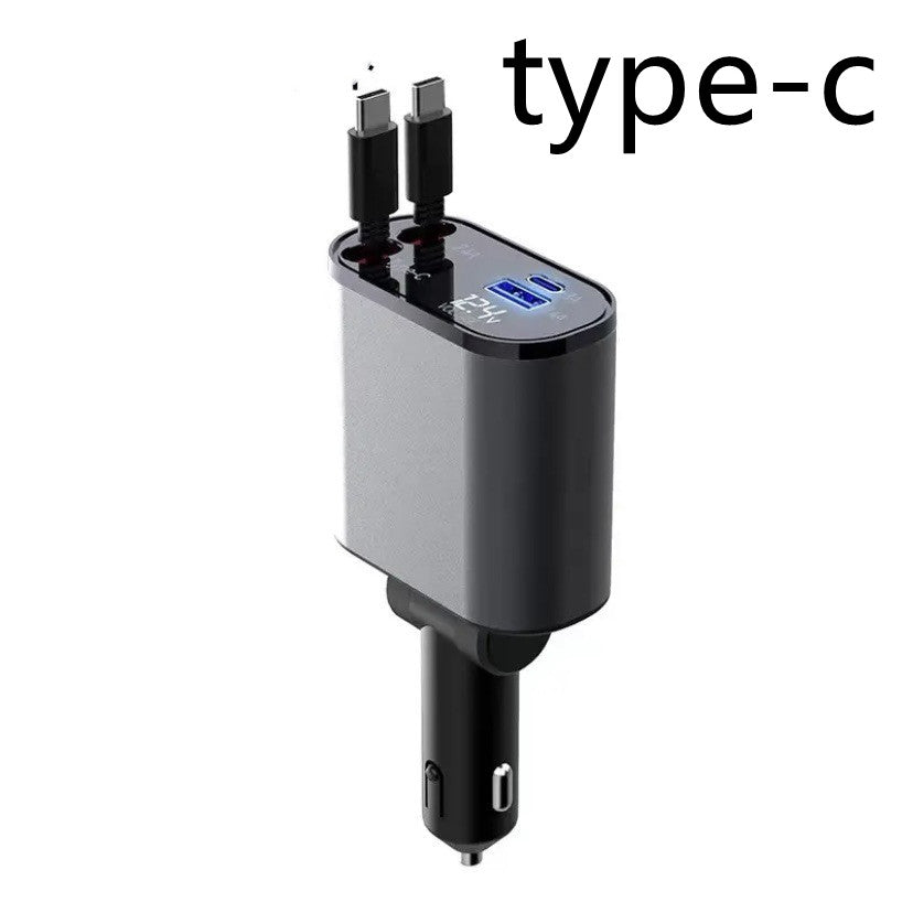 Metal Car Charger 100W Super Fast Charging Car Cigarette Lighter USB And TYPE-C Adapter by Beckett