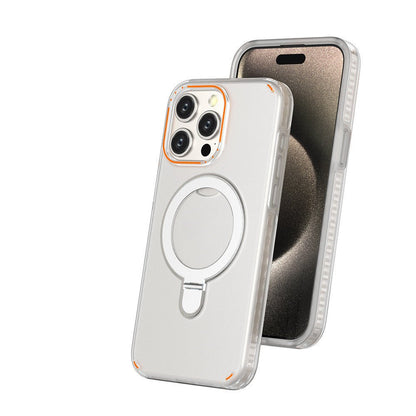 New Colorful Magnetic Bracket Phone Case With Holder Stand Cover For Magesafe Magnetic Transparent Wireless Charge Case For Phone - Jabula & Co