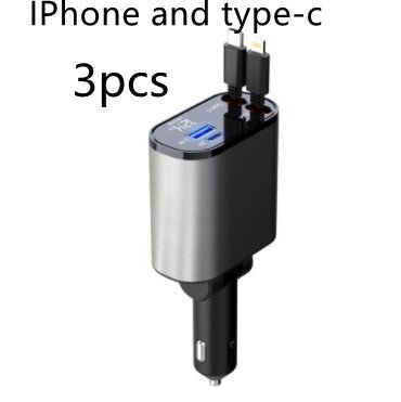 Metal Car Charger 100W Super Fast Charging Car Cigarette Lighter USB And TYPE-C Adapter - Jabula & Co