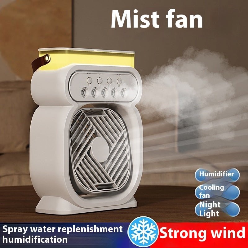 3 In 1 Portable Air Conditioner Evaporative Air Cooler LED Night Lights 3 Speeds Humidifier Fan For Home Office by Jabula & Co