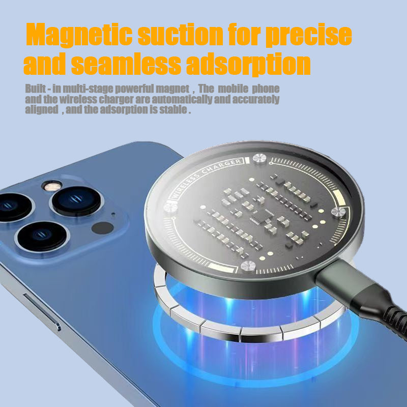 IPhone 17 Pro Pro Max Wireless Charger 15W Magnetic Wireless Fast Charging, Compatible With IPhone 12, 13, 14, 15, 16, And 17 Pro, Pro Max Series Models - Jabula & Co