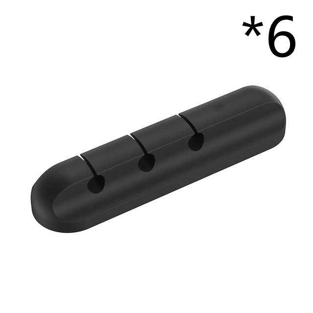 Silicone USB Cable Winder Desktop Cable Organizer Management Multipurpose Clips Cables Protector For Wired Headphones - Jabula & Co