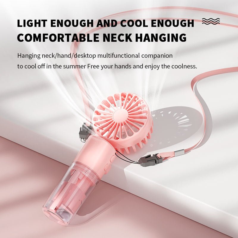 Portable Handheld Spray Fan 4-Speed Water Spray Mist Fan Summer Cooling Artifact USB Charging Summer Supplies Outdoor Mini Fan - Jabula & Co