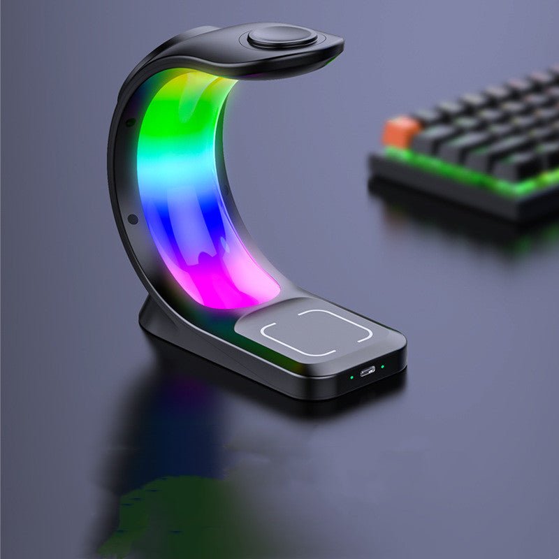 4 In 1 Magnetic Wireless Charger Fast Charging For Smart Phone Atmosphere Light Charging Station For Airpods Pro I-phone Watch by Jabula & Co