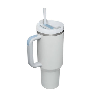 40 Oz Tumbler With Handle Straw Insulated, Stainless Steel Spill Proof Vacuum Coffee Cup Tumbler With Lid Tapered Mug Gifts For Valentine Lover Suitable For Car Gym Office Travel - Jabula & Co