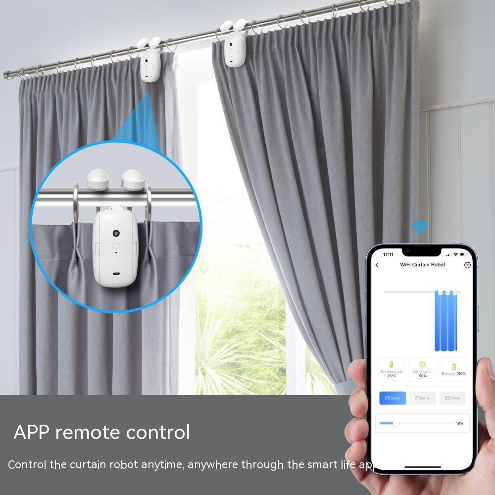 Wifi Curtain Robot Smart Home Roman Rod Electric Curtain Companion - Jabula & Co