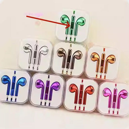 Color Plated Glossy Wired Earbuds - Jabula & Co