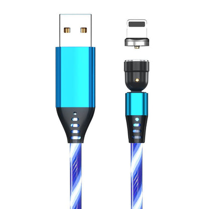 540 Rotate Luminous Magnetic Cable 3A Fast Charging Mobile Phone Charge Cable For LED Micro USB Type C For I Phone Cable - Jabula & Co