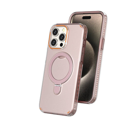 New Colorful Magnetic Bracket Phone Case With Holder Stand Cover For Magesafe Magnetic Transparent Wireless Charge Case For Phone - Jabula & Co