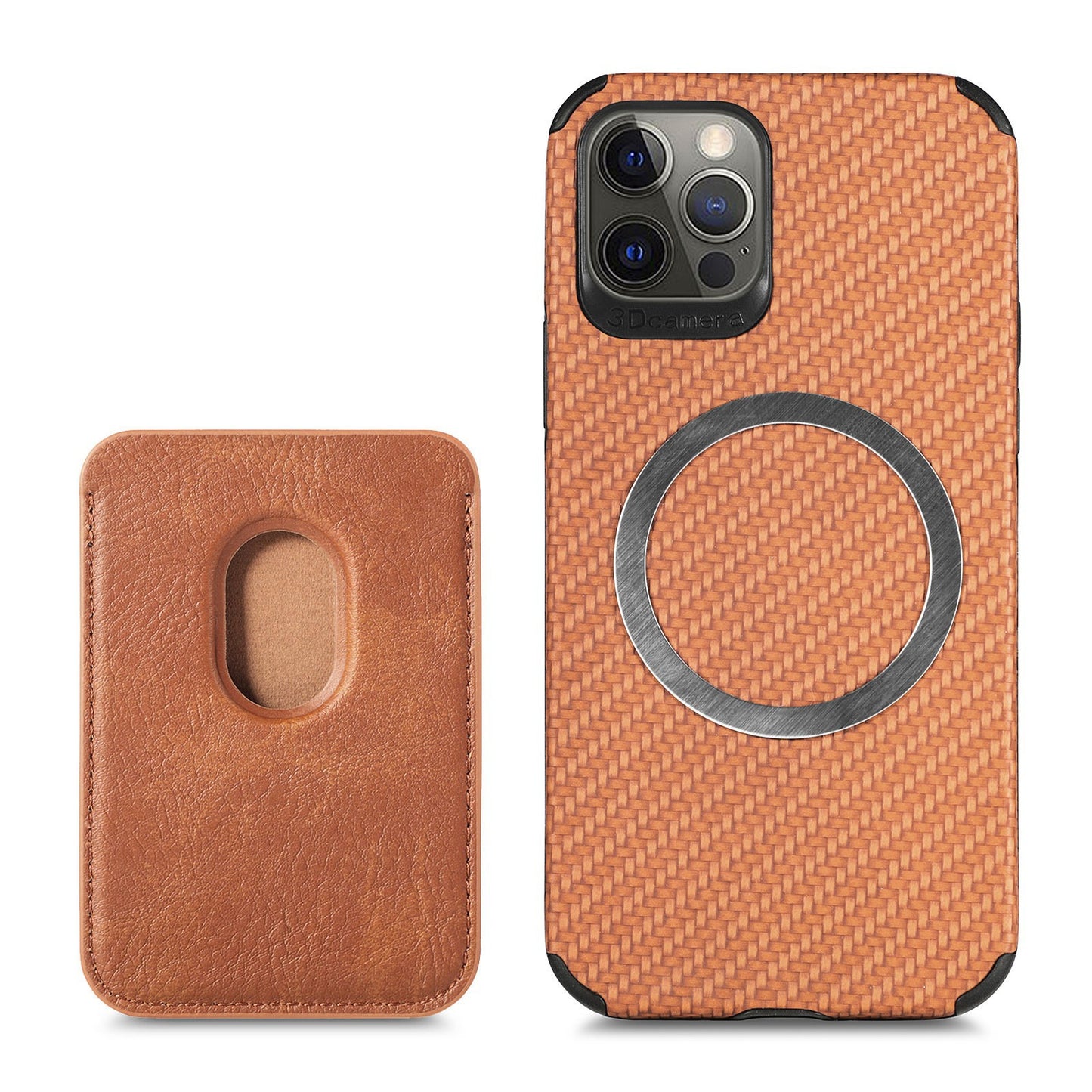 Magnetic Card Holder XR Carbon Fiber Pattern Phone Case - Jabula & Co