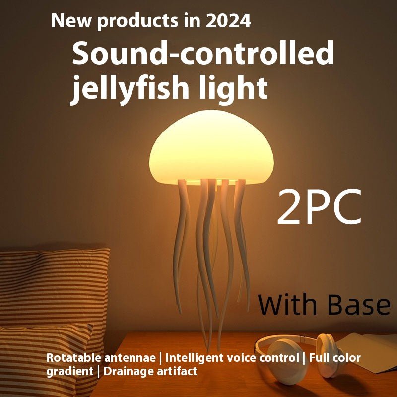 Jellyfish Mood Lamp LED Jellyfish Night Light Portable Jellyfish Lamp Jellyfish Decorations Smart Table Lamp For Bedside Desk by Jabula & Co