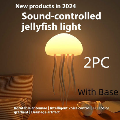 Jellyfish Mood Lamp LED Jellyfish Night Light Portable Jellyfish Lamp Jellyfish Decorations Smart Table Lamp For Bedside Desk by Jabula & Co