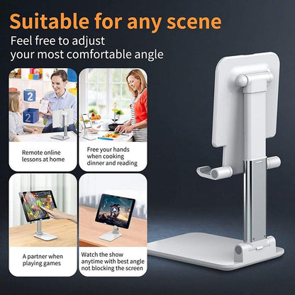 Cell Phone Stand Desktop Holder Tablet Stand Mount Mobile Phone Desktop Tablet Holder Table Cell Foldable Extend Support Desk Mobile Phone Holder Stand - Jabula & Co