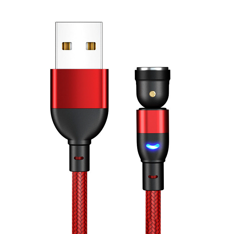 Data Cable 540 Degree Blind Suction Round Magnetic Charging Cable Three-in-one Bent Magnetic Cable - Jabula & Co