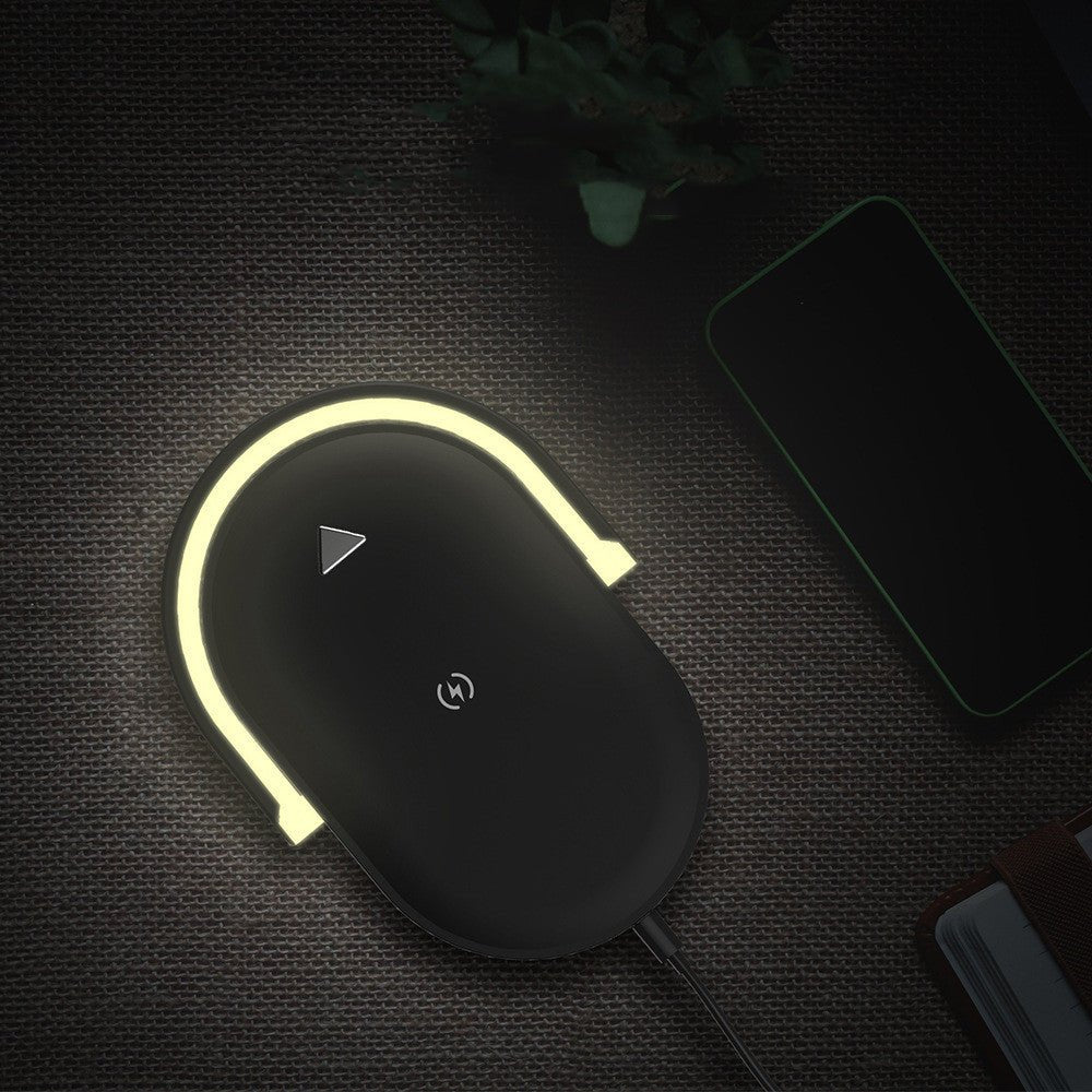 3 In 1 Foldable Wireless Charger Night Light Wireless Charging Station Stonego LED Reading Table Lamp 15W Fast Charging Light - Jabula & Co