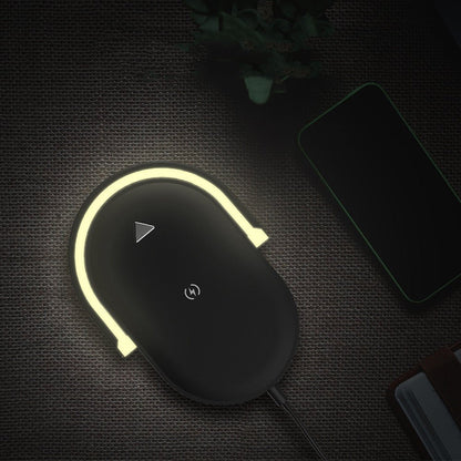 3 In 1 Foldable Wireless Charger Night Light Wireless Charging Station Stonego LED Reading Table Lamp 15W Fast Charging Light - Jabula & Co