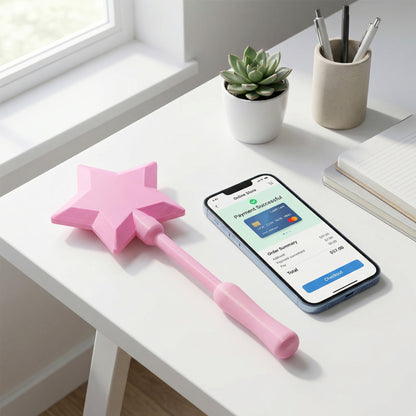 Fashion Creative 3D Printed Wand Tap To Pay Portable Cute Star Magic Wand Holder Funny Lightweight Credit Card Holder Daily Use
