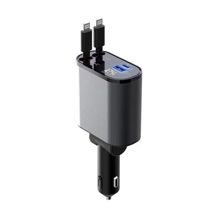 Metal Car Charger 100W Super Fast Charging Car Cigarette Lighter USB And TYPE-C Adapter - Jabula & Co