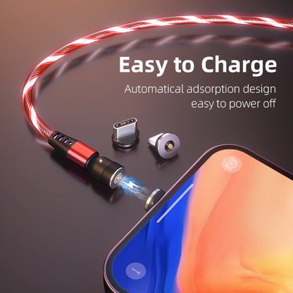 540 Rotate Luminous Magnetic Cable 3A Fast Charging Mobile Phone Charge Cable For LED Micro USB Type C For I Phone Cable - Jabula & Co