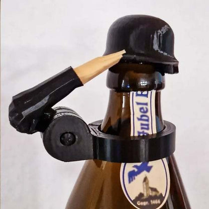 Soldier Salute Beer Bottle Helmet Dustproof Beer Helmet Topper Creative Beer Bottle Cap For Party Bar - Jabula & Co