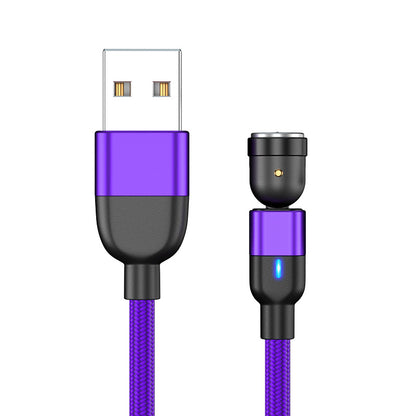 Data Cable 540 Degree Blind Suction Round Magnetic Charging Cable Three-in-one Bent Magnetic Cable - Jabula & Co